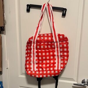 Red Checkered Tote Bag